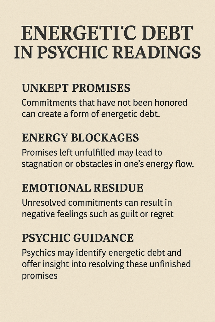 Energetic Debt in Psychic Readings